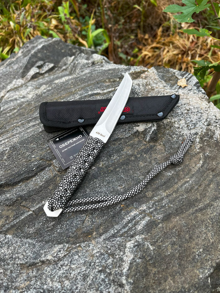 Обмотка рукоятки ножа paracord шнуром